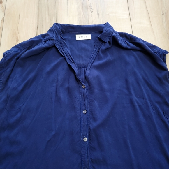 Navy Blue Blouse by Velvet - Size Small - Picture 3 of 5